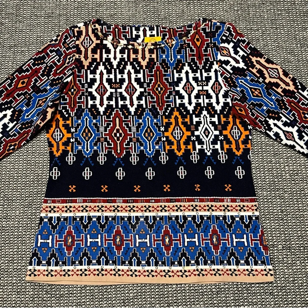 Ruby Rd. Multicolor Patterned Women's Top - Picture 6 of 8